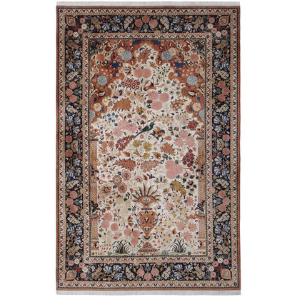 Kashan Prayer Design Silk Rug