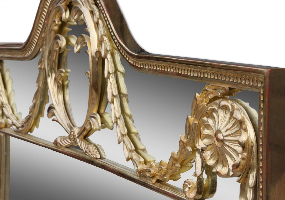 Water Gilded Overmantel Mirror