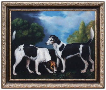 A Couple of Foxhounds in style of George Stubbs