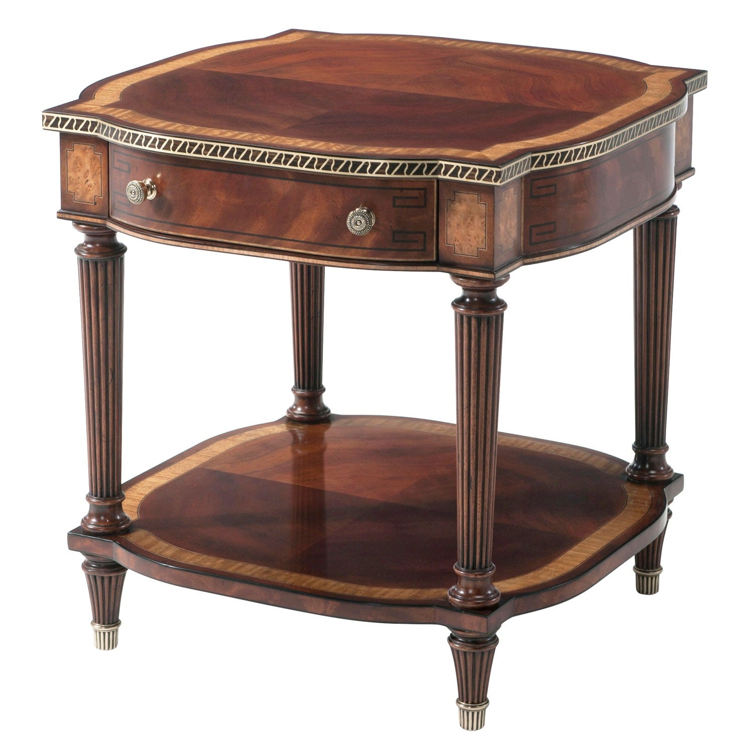 Mahogany and Satinwood Accent Table