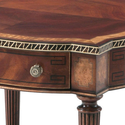 Mahogany and Satinwood Accent Table