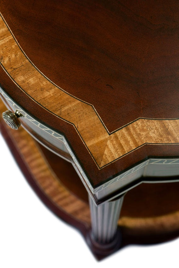 Mahogany and Satinwood Accent Table