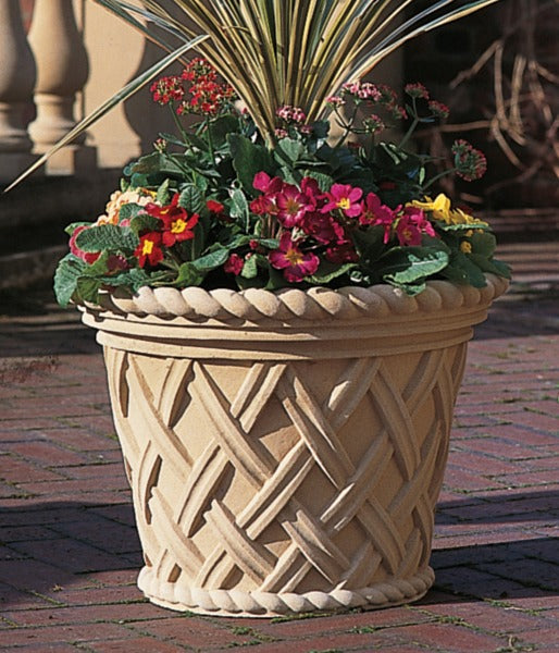 Tudor Jardiniere Cast Stone Planter