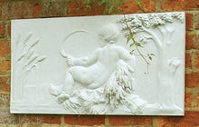 Hand Carved Summer Stone Wall Plaque