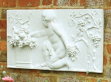 Hand Carved Autumn Stone Wall Plaque