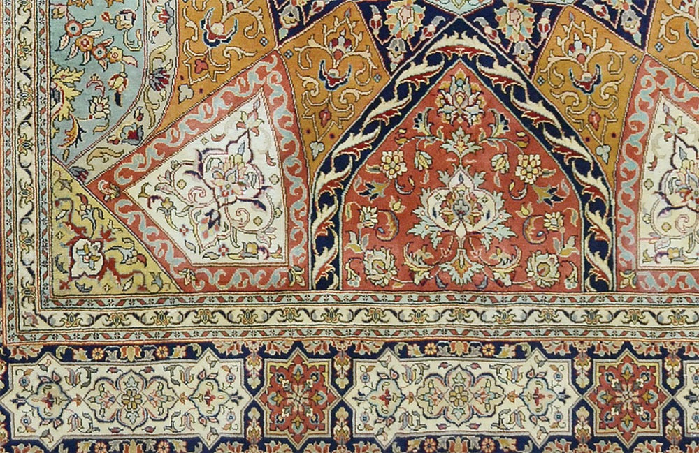 Indian Hand Woven Silk Rug