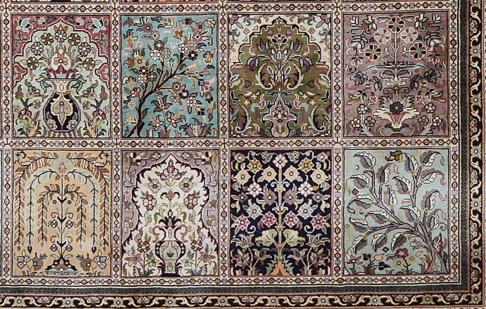 Persian Bakhtiari Design Silk Rug