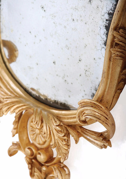 Oil Gilded Period Mirror with Antiqued Glass