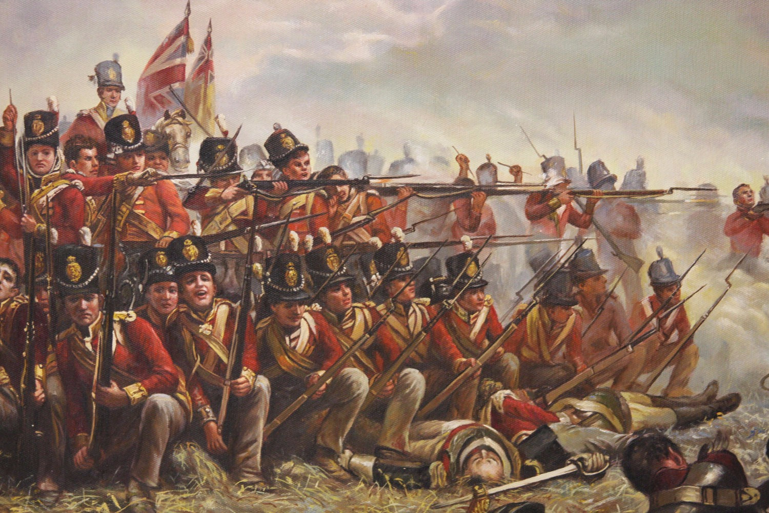 28th Regiment at Quatre Bras in style of Lady Butler