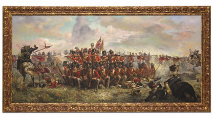 28th Regiment at Quatre Bras in style of Lady Butler