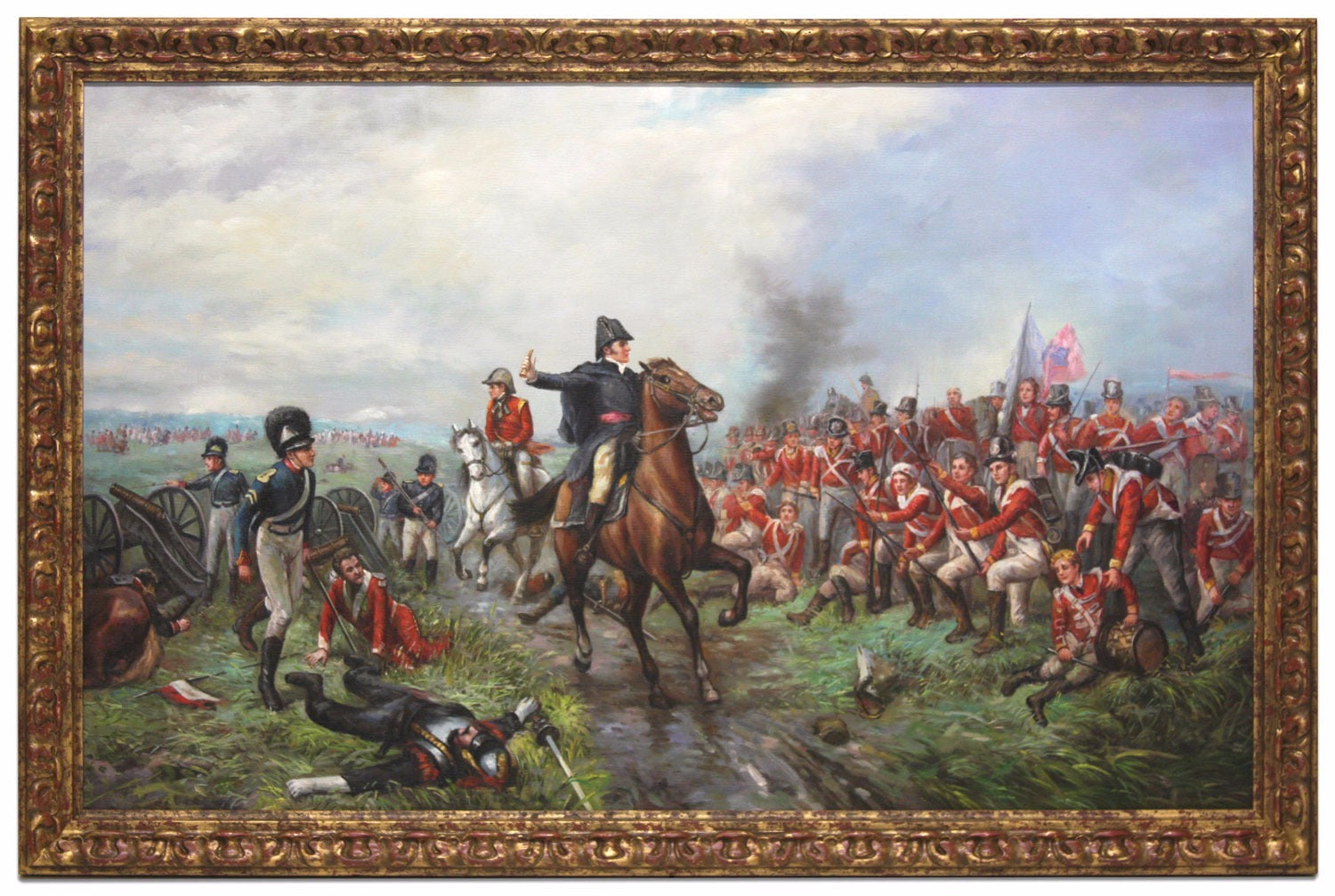 Wellington at Waterloo in style of Robert Alexander Hillingford