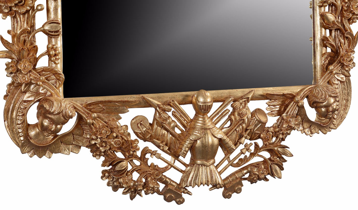 Timeless Charm: Hand-Carved Giltwood Mirror