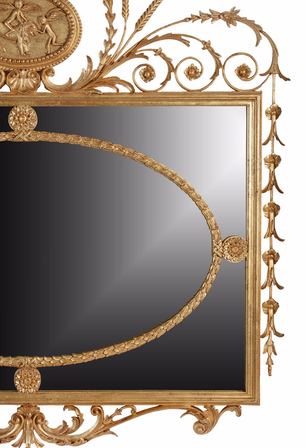 Period Giltwood Mirror: Hand Carved