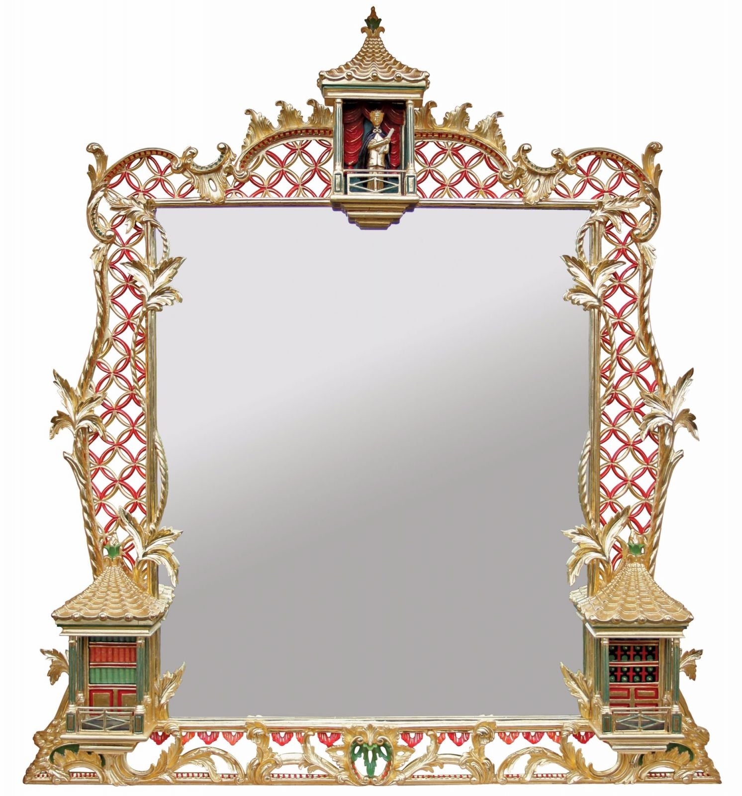 Artisanal Etched Gilded Mirror