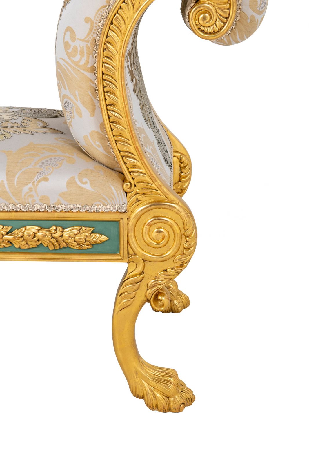 giltwood window seat 23 carat gold hand carved