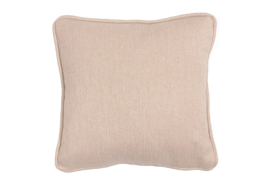 Square 12in. small scatter cushion in natural woven fabric