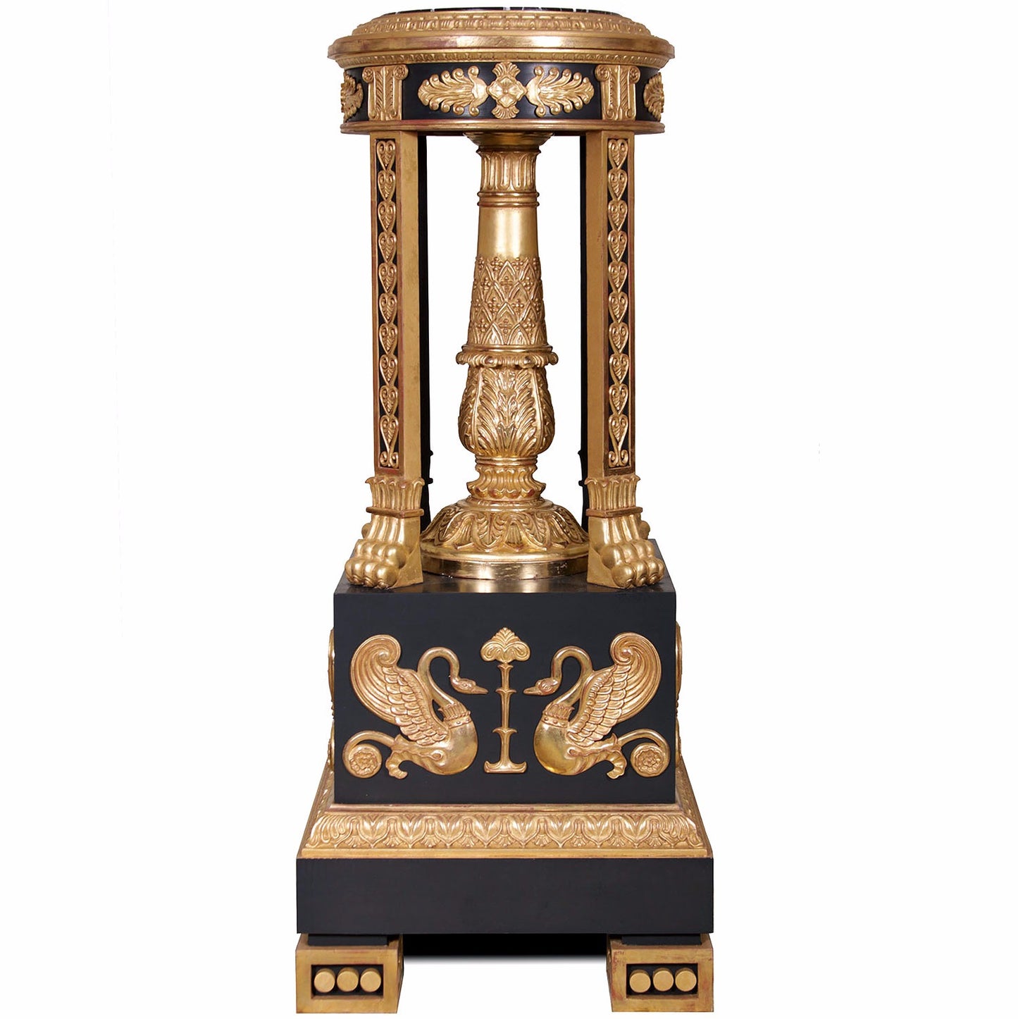 Thomas Hope Style Ebonised & Water Gilded Torchere