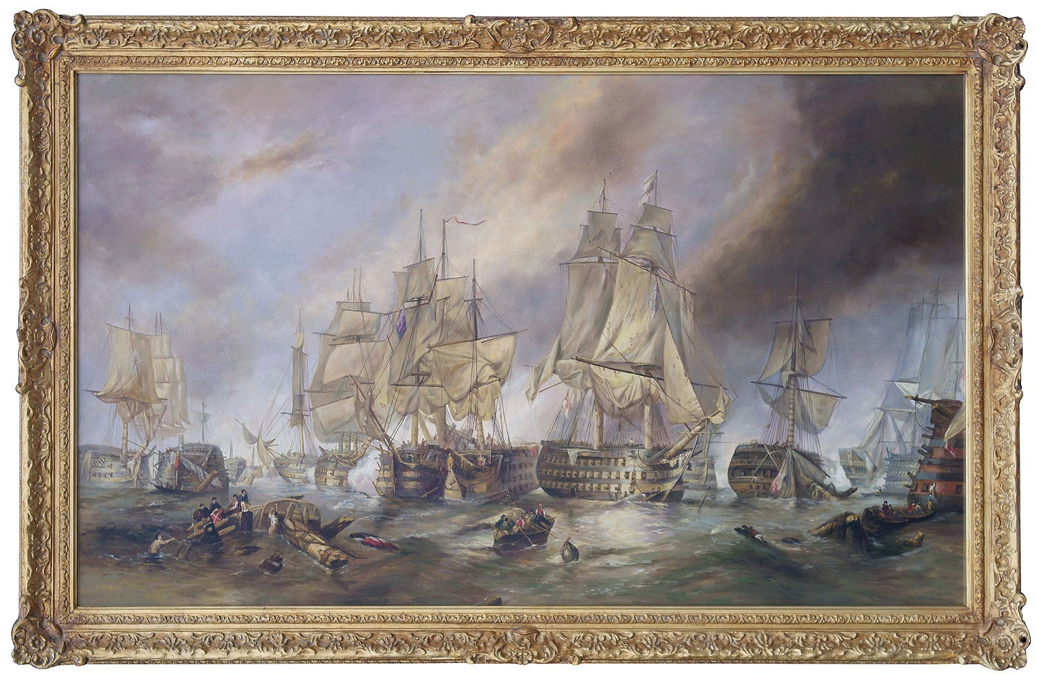 The Battle of Trafalgar painting