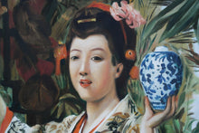 Young Lady Holding Japanese Objects style of James Tissot