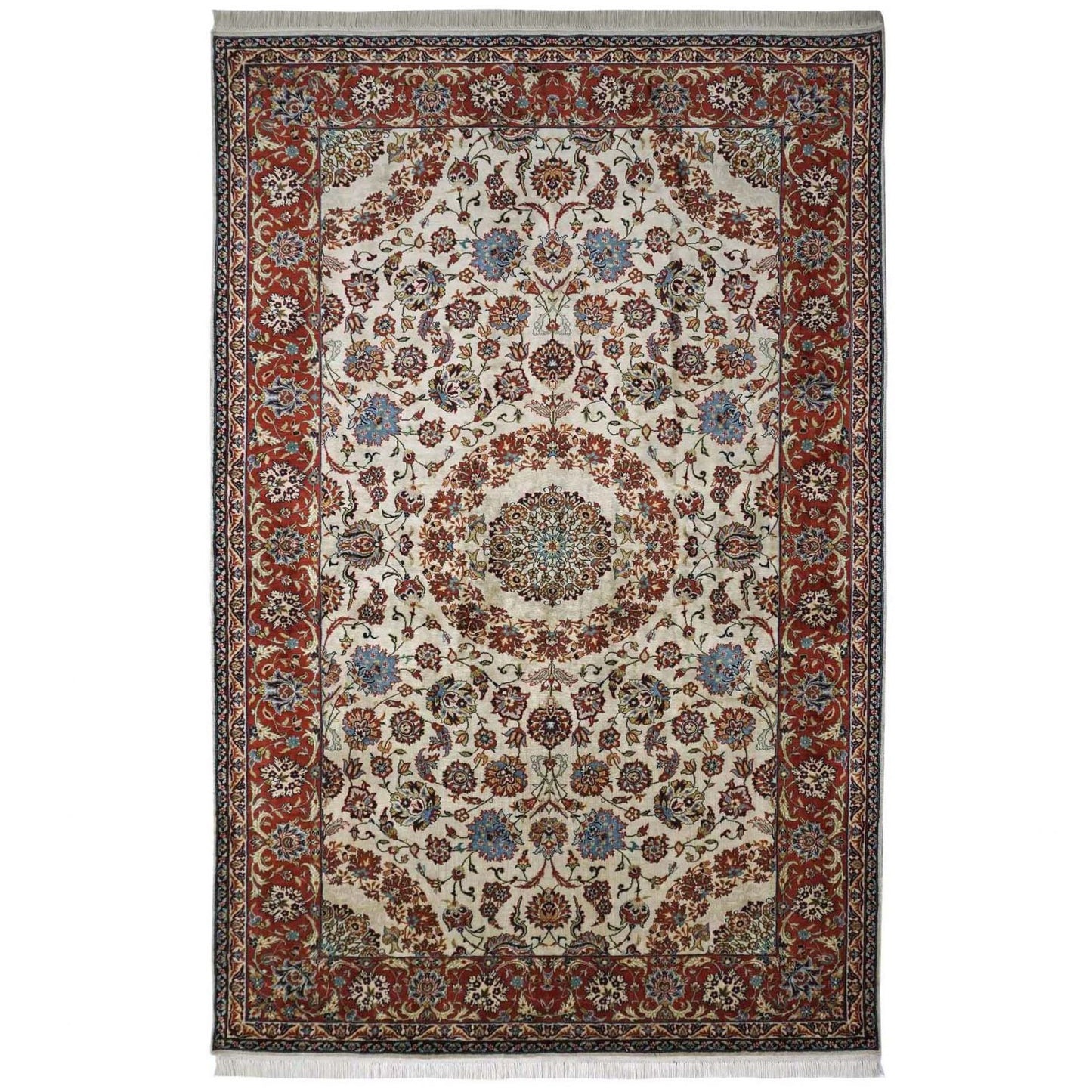 Isfahan Design Silk Rug