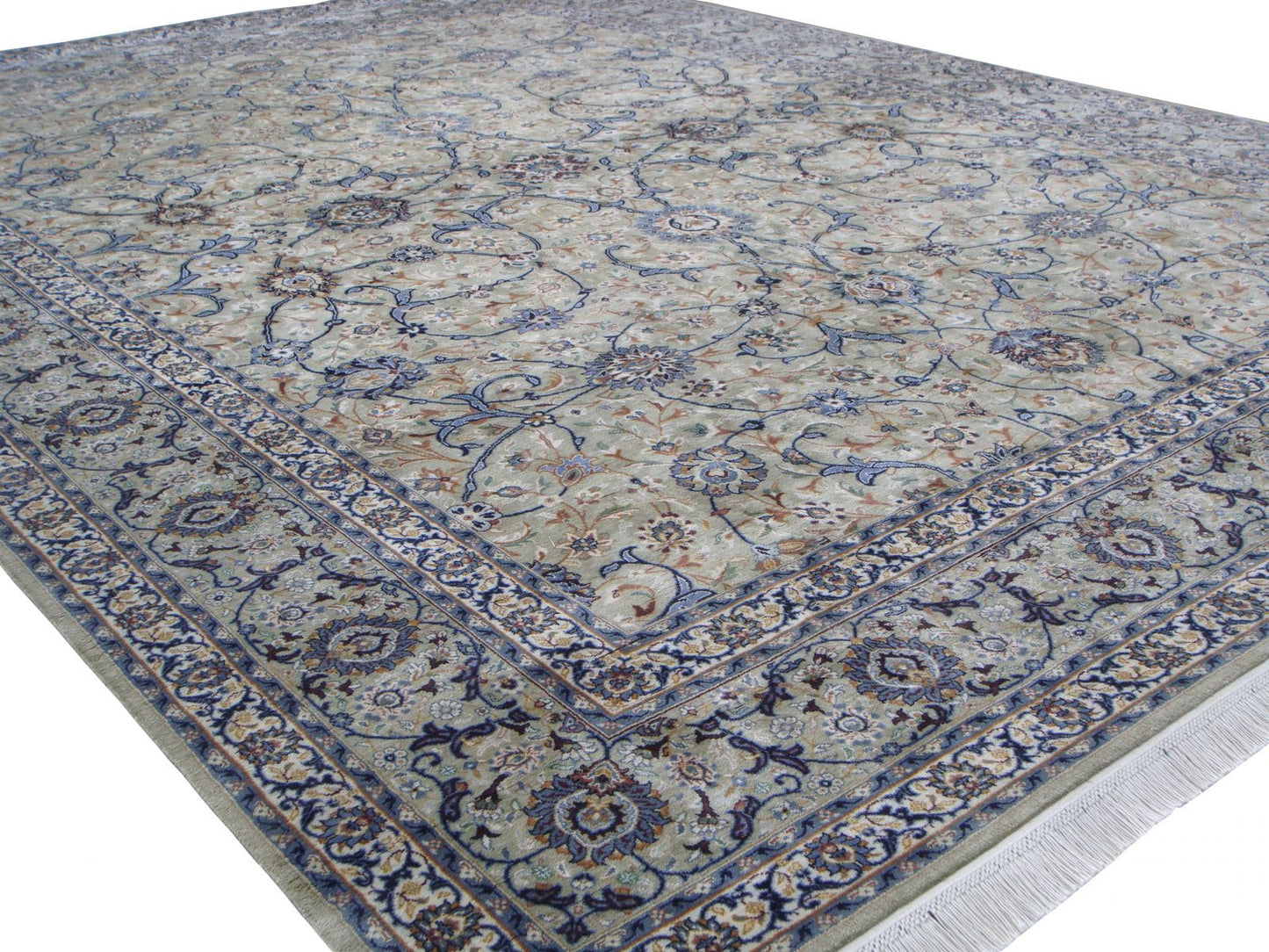 Kashan Design Silk Rug