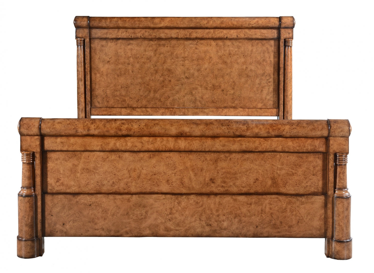 Empire Style Burr Oak Bedstead