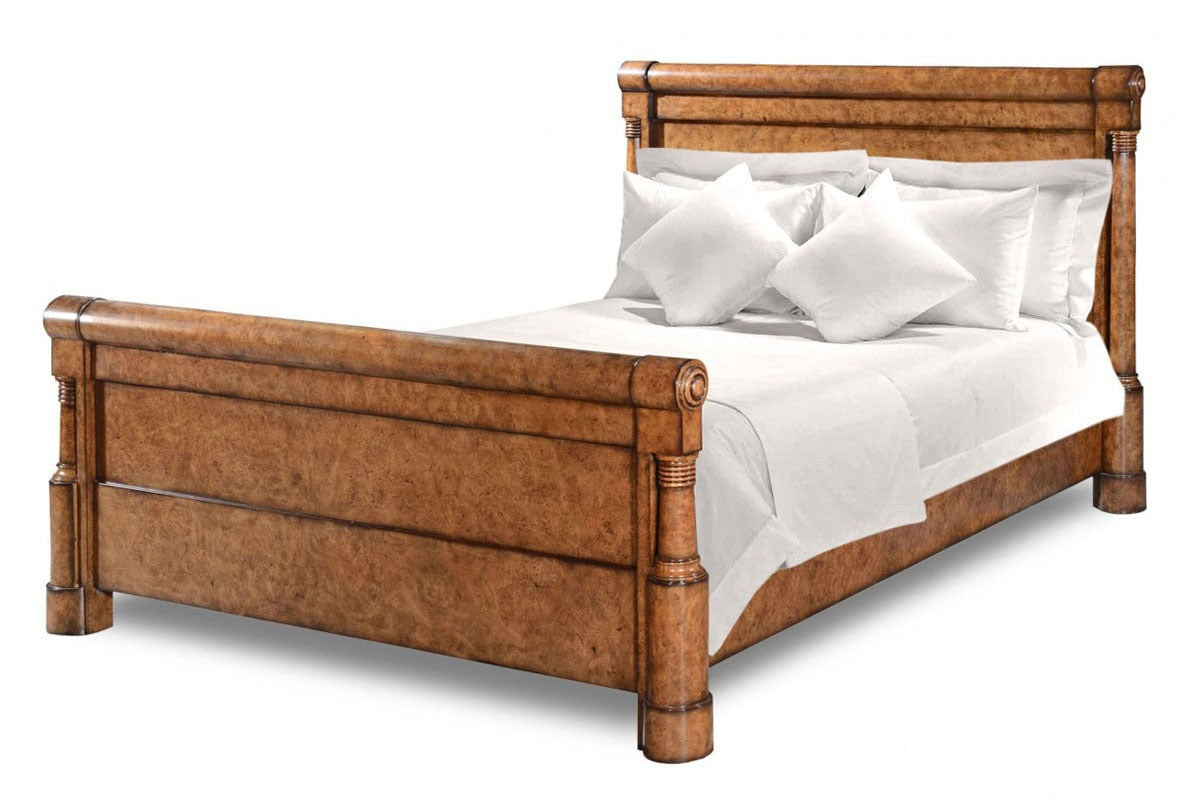 Empire Style Burr Oak Bedstead