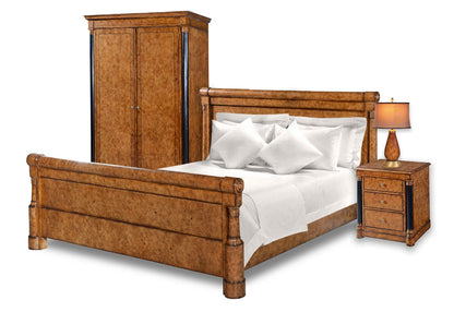 Empire Style Burr Oak Bedstead