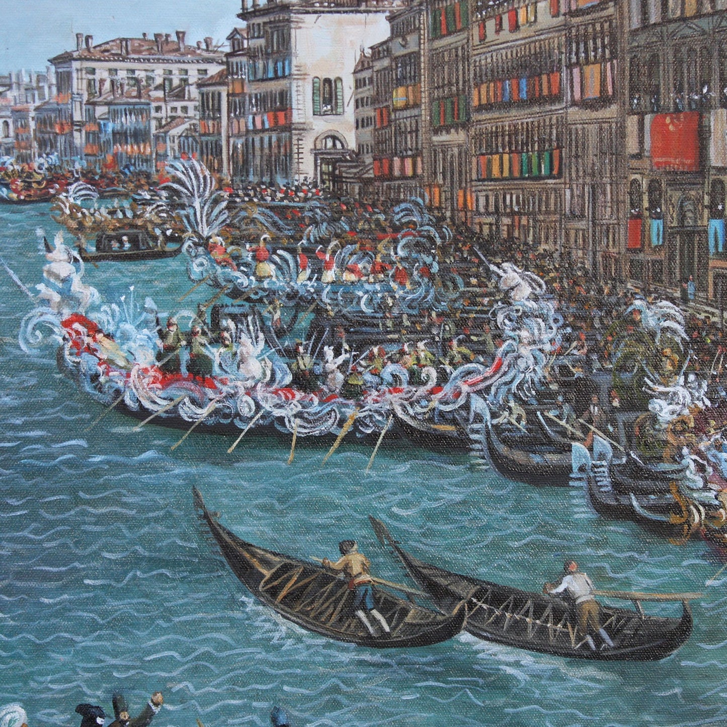 'A Regatta On The Grand Canal' in style of Canaletto