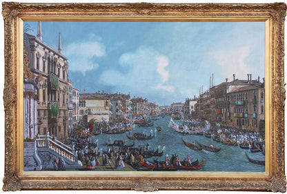 'A Regatta On The Grand Canal' in style of Canaletto