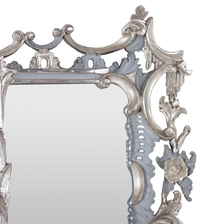 Opulent Overmantel: Gilded Painted Mirror