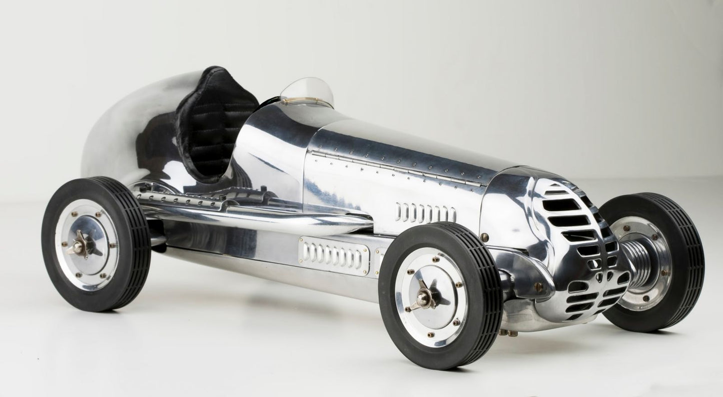 Polished Aluminium BB Korn Model Racing Car