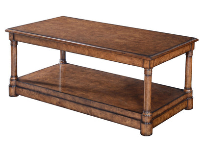 Empire Style Coffee Table in Burr Oak 