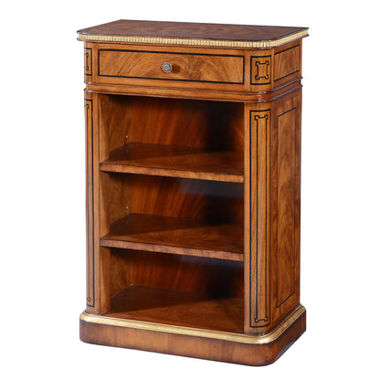 Thomas Hope style mahogany & gilded open bookcase - 24in