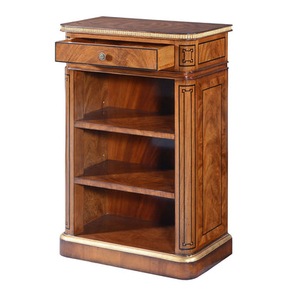 Thomas Hope style mahogany & gilded open bookcase - 24in