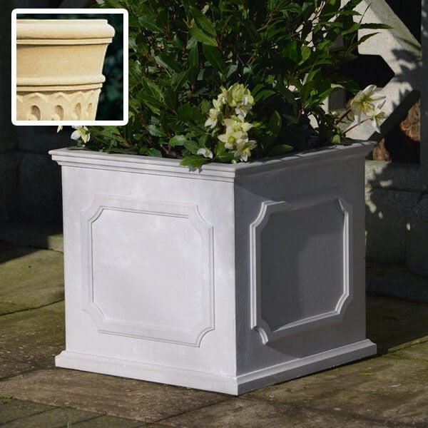 Medium Heritage Square Bath Stone Planter