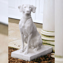 Left Hand Facing Hunting Dog Portland Stone Sculpture