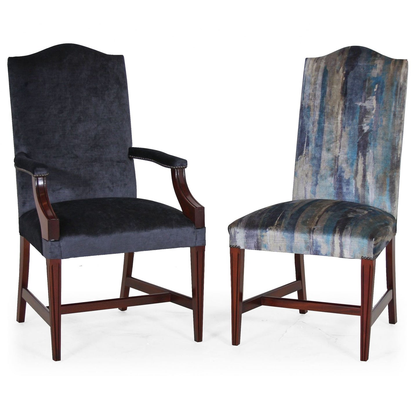 Cathedral Mahogany Upholstered Dining Chair