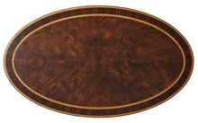 Finely Detailed Flame Mahogany Palm Tree Cocktail Table.