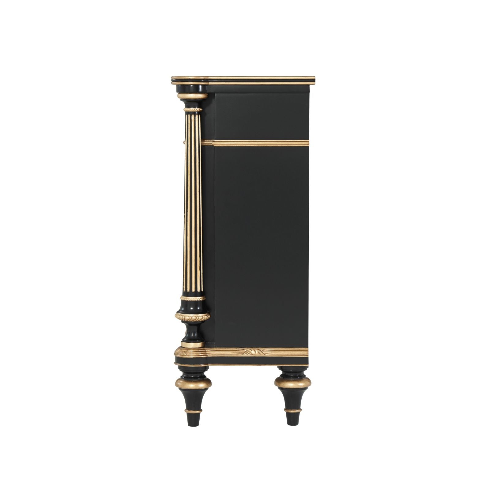 ebonised mahogany and parcel gilt Chinoiserie