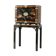 Black Lacquered Chinoiserie Bar and Drinks Cabinet 