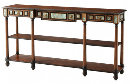 Turquoise Inlay Console Table