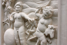 Hand Carved Cherubs Stone Wall Plaque