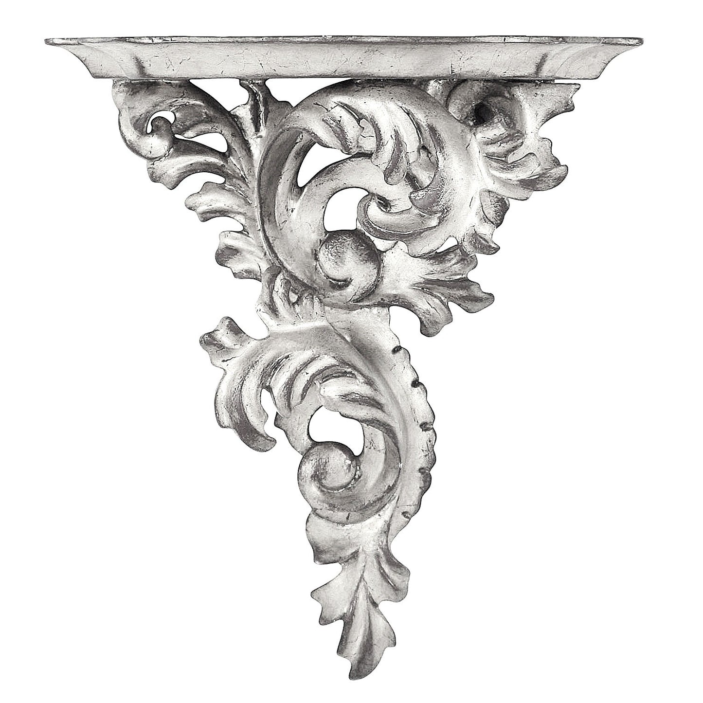 Small Silver Leaf Wall Bracket (Right Facing)