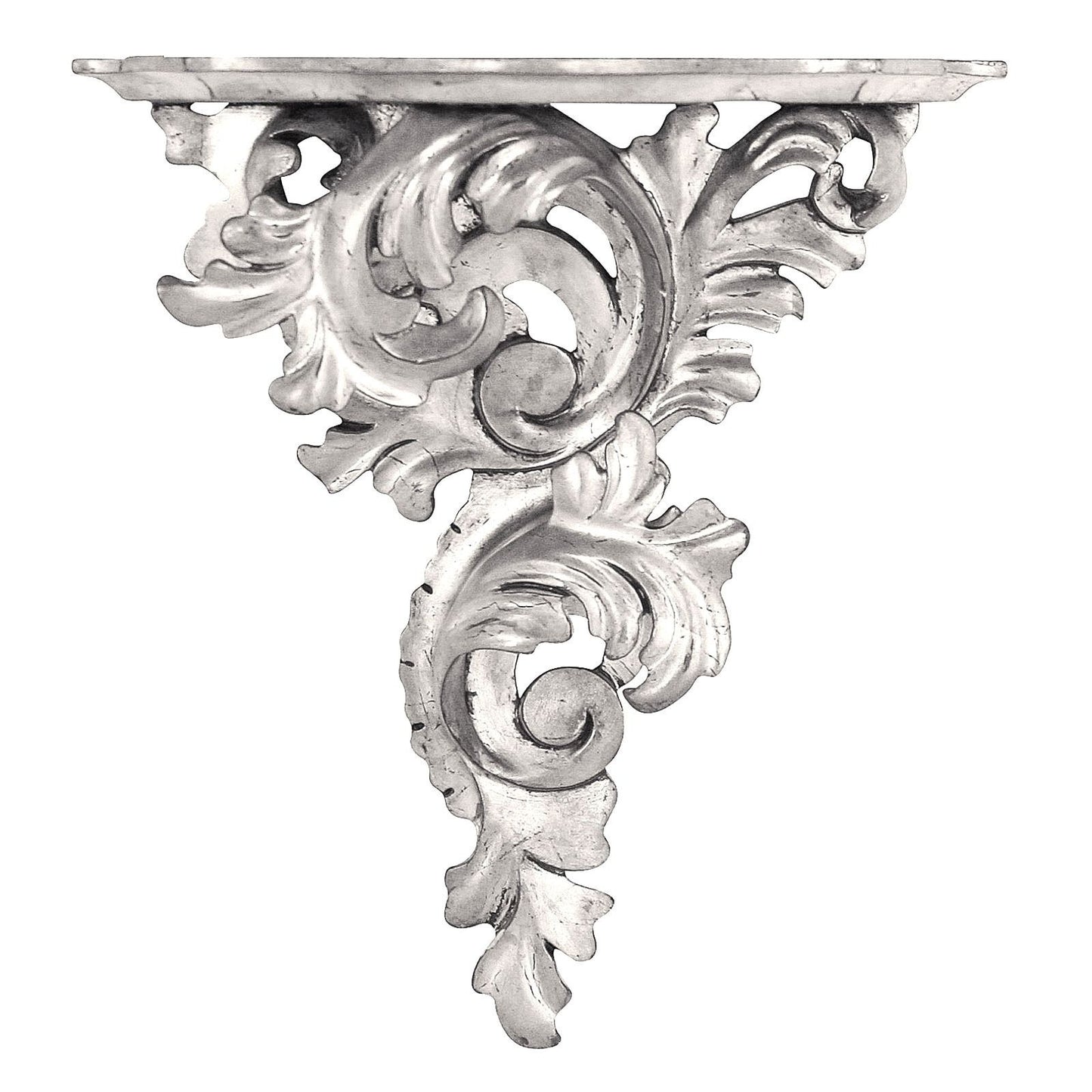 Large Silver Leaf Wall Bracket (Left Facing)