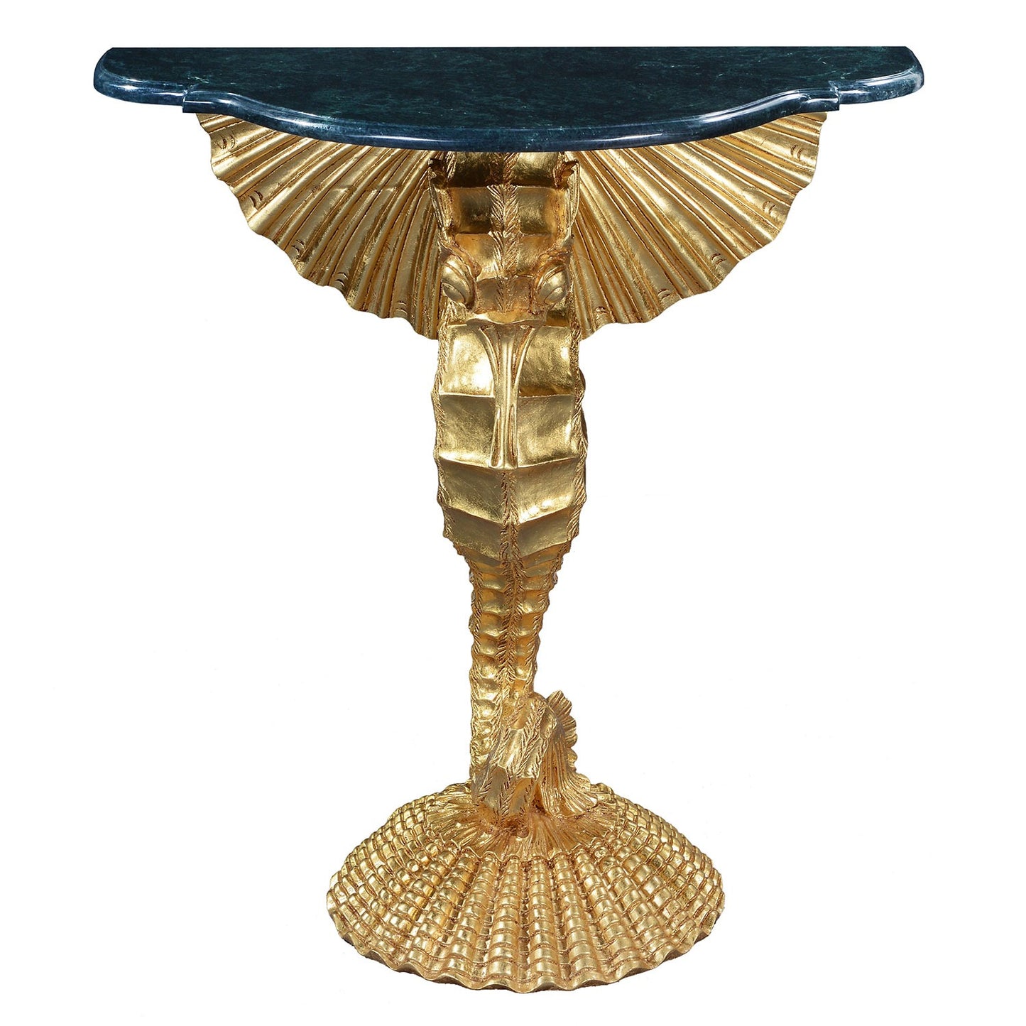 Gold Seahorse Console Table