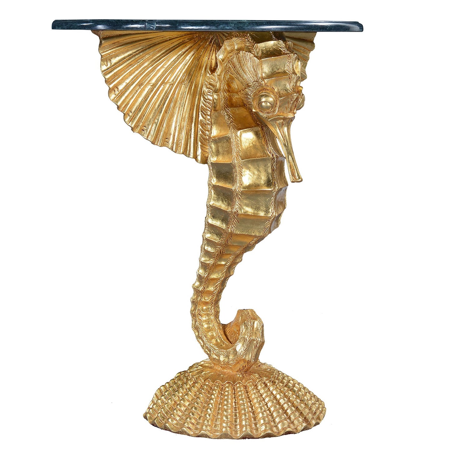 Gold Seahorse Console Table