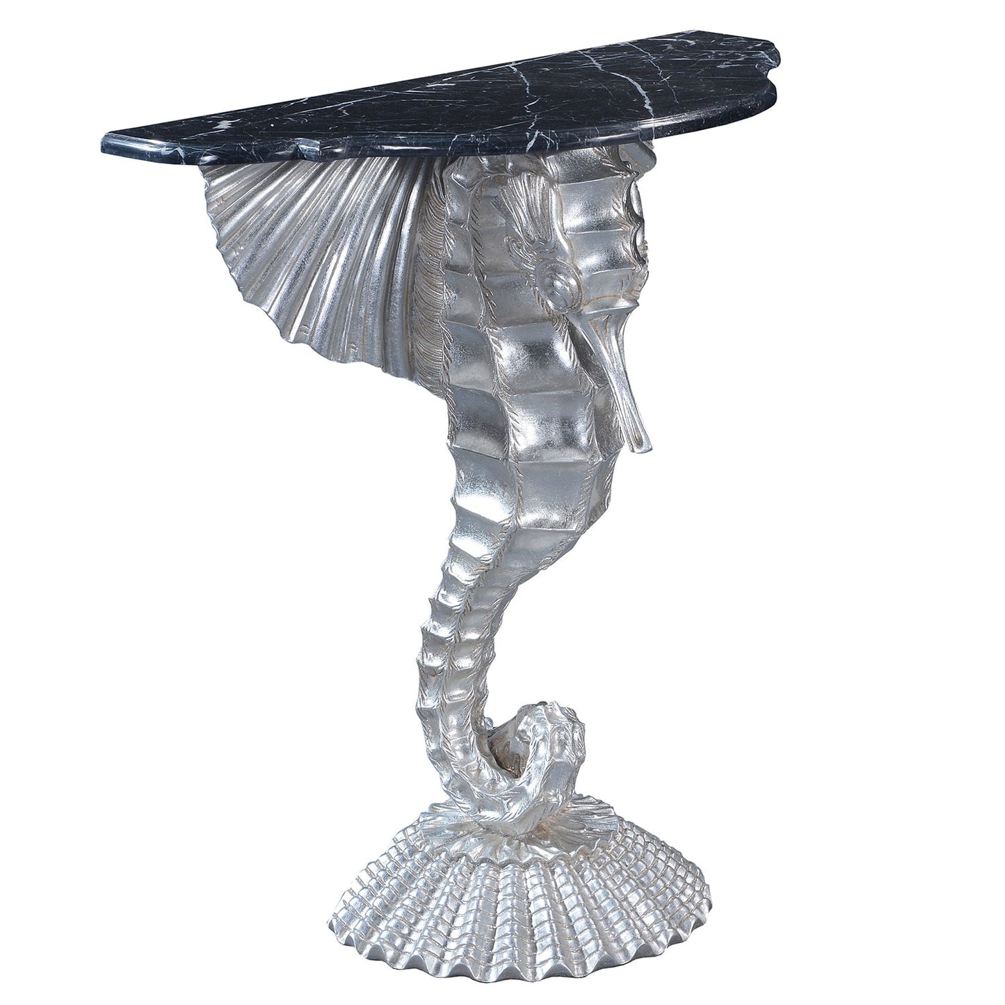 Silver Seahorse Console Table