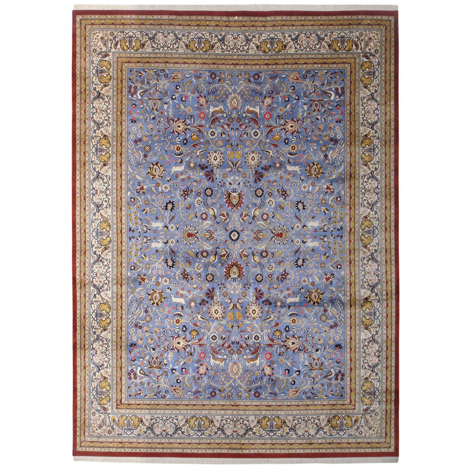 Handmade Indian Silk Rug - Tehran Design 