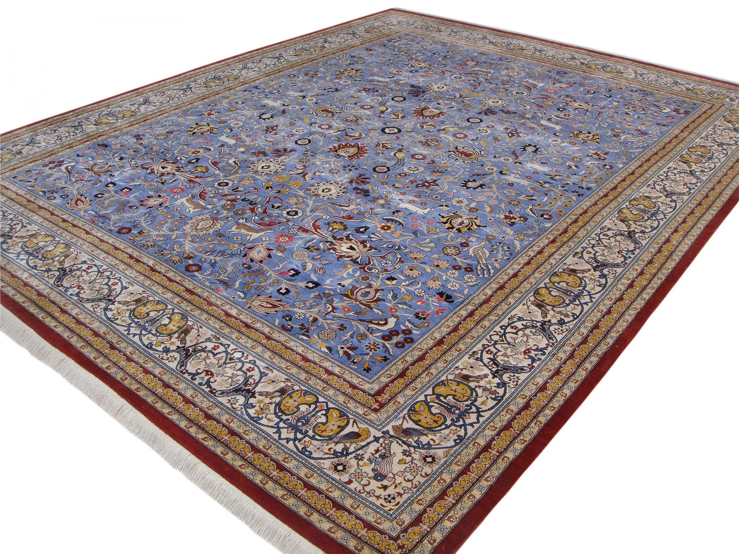 Handmade Indian Silk Rug - Tehran Design 